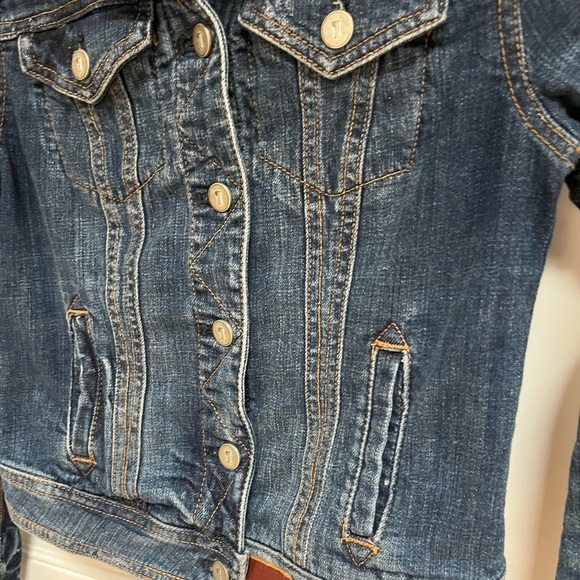 Anthropologie Pilcro Jean jacket with leather detail size XS - Picture 2 of 6